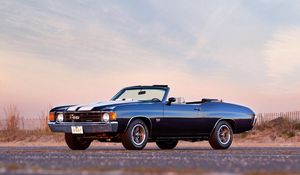 Preview wallpaper chevrolet, chevelle, malibu, convertible, side view