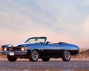 Preview wallpaper chevrolet, chevelle, malibu, convertible, side view