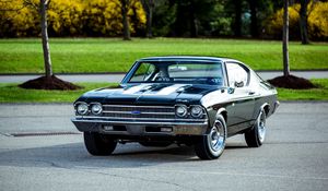 Preview wallpaper chevrolet, copo, chevelle, side view