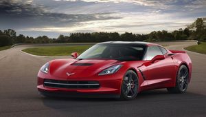 Preview wallpaper chevrolet corvette c7, red, sports