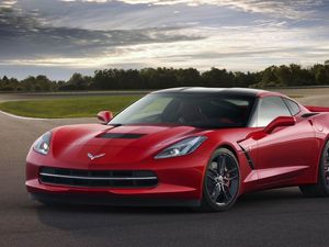 Preview wallpaper chevrolet corvette c7, red, sports