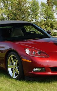 Preview wallpaper chevrolet corvette, chevrolet, car, red