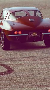 Preview wallpaper chevrolet, corvette, rear view, auto, retro