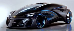 Preview wallpaper chevrolet, fnr, concept, 2015, side view, supercar