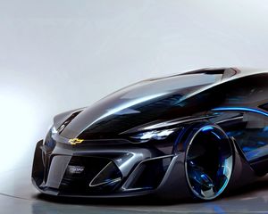 Preview wallpaper chevrolet, fnr, concept, 2015, side view, supercar