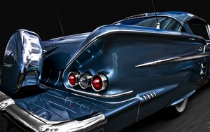 Preview wallpaper chevrolet, impala, 1958, bumper, classic, retro