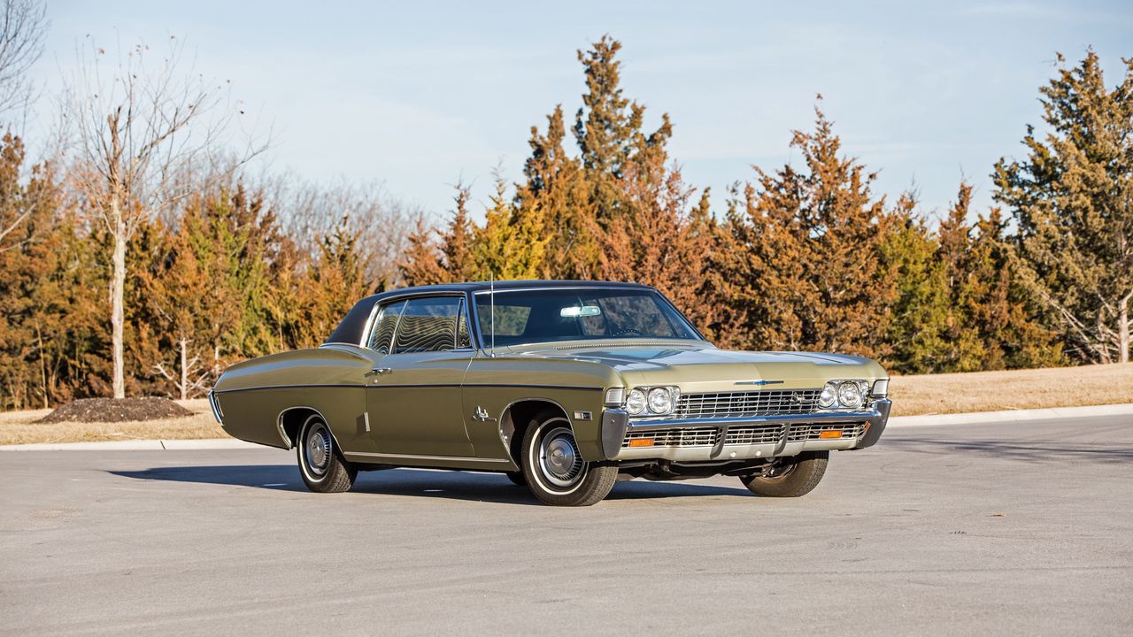 Wallpaper chevrolet, impala ss, 1968, coupe, side view