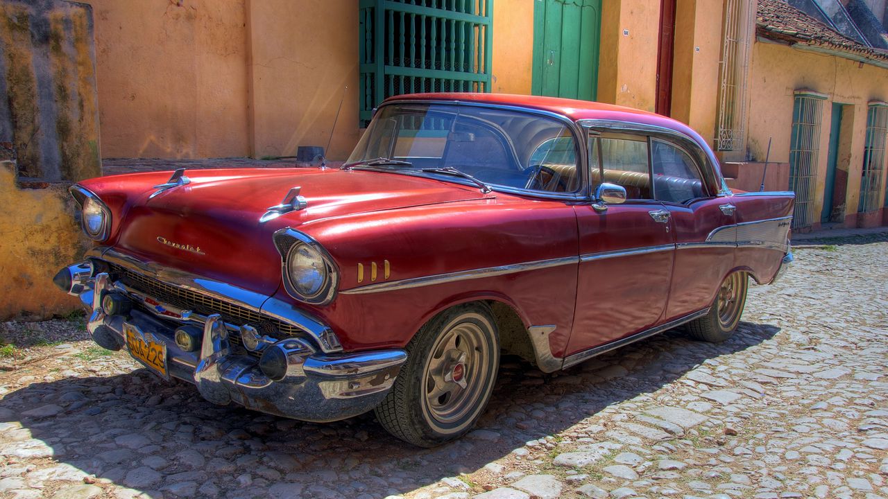 Wallpaper chevrolet, old, retro, cars, car, cuba, havana