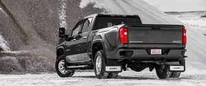 Preview wallpaper chevrolet silverado, chevrolet, car, black, suv, back view