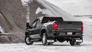 Preview wallpaper chevrolet silverado, chevrolet, car, black, suv, back view