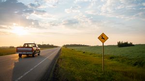 Preview wallpaper chevrolet silverado, chevrolet car, red, road