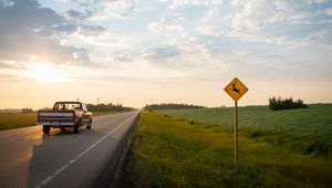 Preview wallpaper chevrolet silverado, chevrolet car, red, road