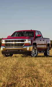 Preview wallpaper chevrolet, silverado, double cab, front view