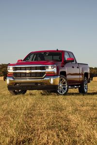 Preview wallpaper chevrolet, silverado, double cab, front view