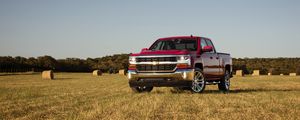 Preview wallpaper chevrolet, silverado, double cab, front view