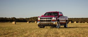 Preview wallpaper chevrolet, silverado, double cab, front view