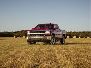 Preview wallpaper chevrolet, silverado, double cab, front view