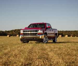 Preview wallpaper chevrolet, silverado, double cab, front view