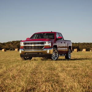 Preview wallpaper chevrolet, silverado, double cab, front view