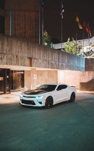 Preview wallpaper chevrolet, sports car, car, side view, white