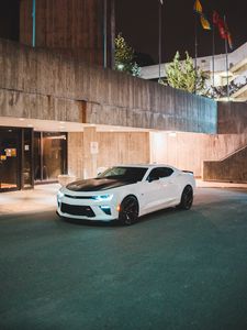 Preview wallpaper chevrolet, sports car, car, side view, white