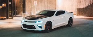 Preview wallpaper chevrolet, sports car, car, side view, white