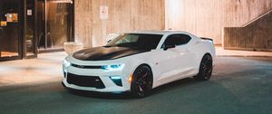 Preview wallpaper chevrolet, sports car, car, side view, white