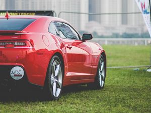 Preview wallpaper chevrolet, sports car, red