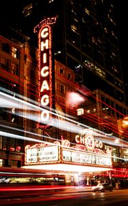 Preview wallpaper chicago, illinois, night, city, traffic