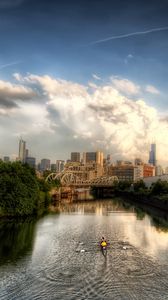 Preview wallpaper chicago, illinois, river, hdr