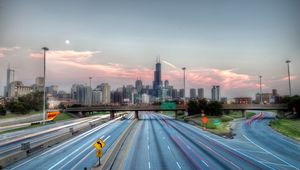Preview wallpaper chicago, illinois, road, hdr