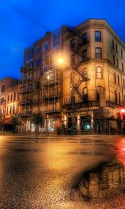 Preview wallpaper chicago, illinois, street, evening, hdr
