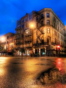 Preview wallpaper chicago, illinois, street, evening, hdr