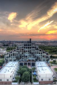 Preview wallpaper chicago, illinois, sunset, hdr