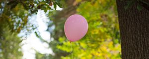 Preview wallpaper child, balloon, dress, holiday, tree