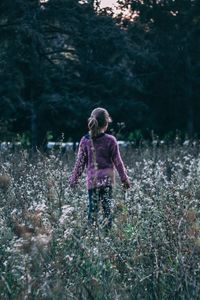 Preview wallpaper child, grass, field, flowers