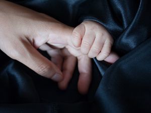 Preview wallpaper child, hand, parent, care, touch, love