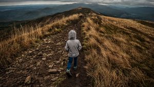 Preview wallpaper child, mountains, walk