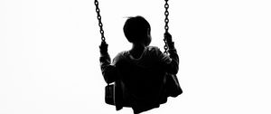 Preview wallpaper child, swing, minimalism, bw