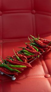 Preview wallpaper chili pepper, pepper, vegetables, tray