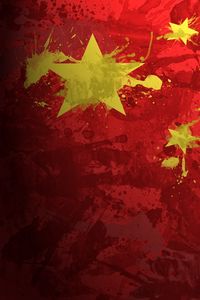 Preview wallpaper china, flag, background, texture, paint, stains