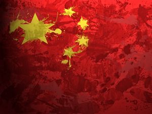 Preview wallpaper china, flag, background, texture, paint, stains