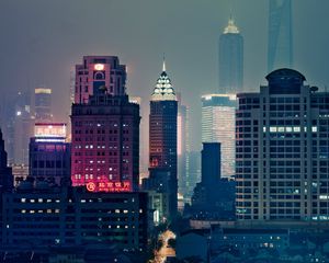 Preview wallpaper china, hong kong, buildings, city, night