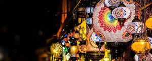 Preview wallpaper china, lanterns, colorful, night