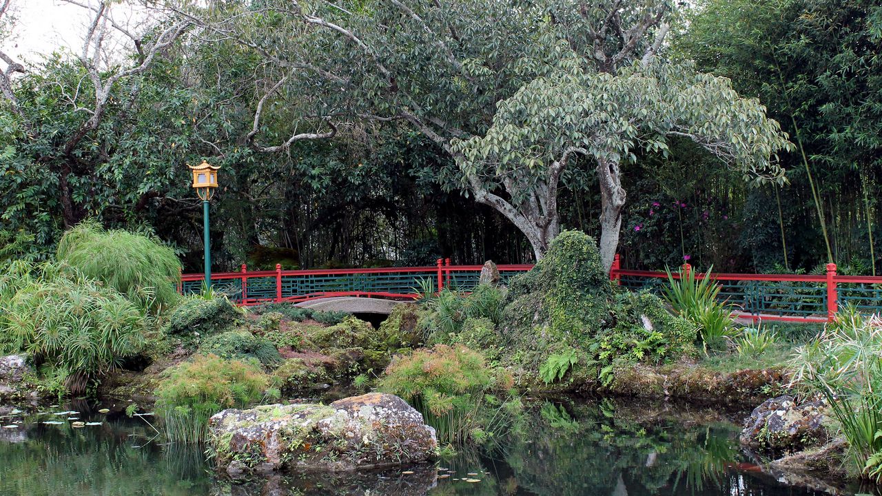 Wallpaper china, pavilion pond, park, pond, landscape