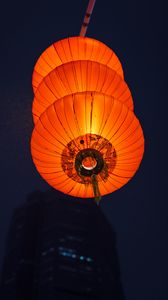 Preview wallpaper chinese lantern, flashlight, light, dark