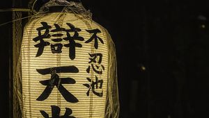 Preview wallpaper chinese lantern, flashlight, light, hieroglyphs, words