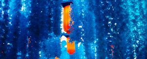 Preview wallpaper chinese lantern, lanterns, flowers, blue
