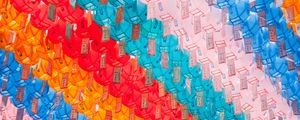 Preview wallpaper chinese lanterns, colorful, rows, bright, variety