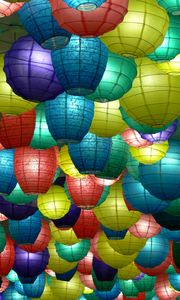 Preview wallpaper chinese lanterns, lanterns, colorful